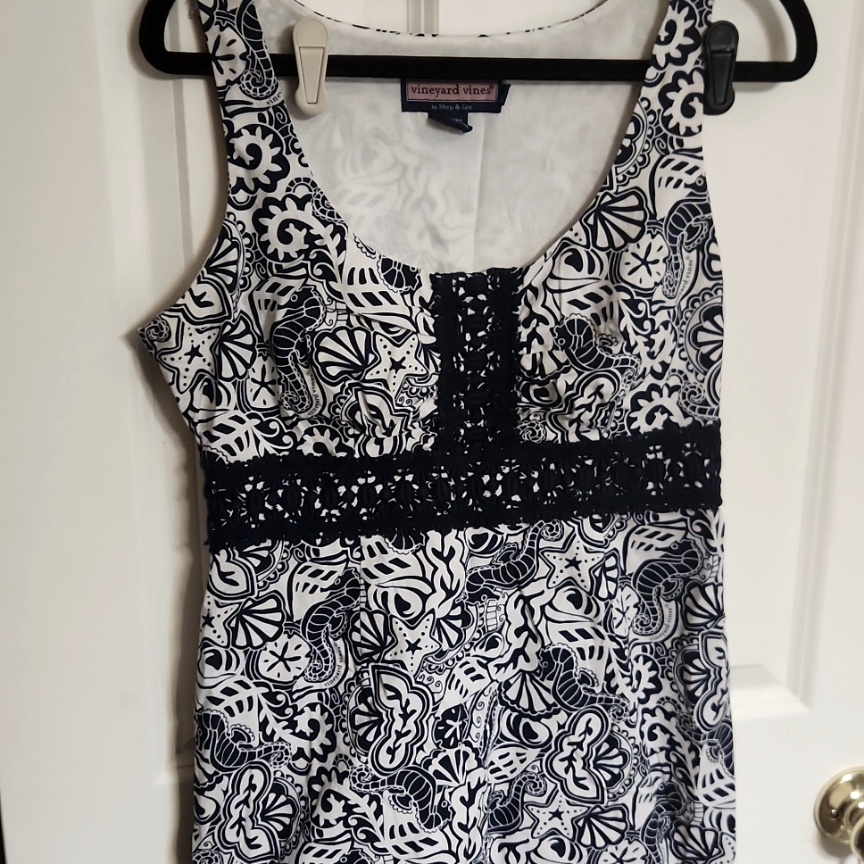 Vineyard Vines Seashore Shift Dress In Navy 2